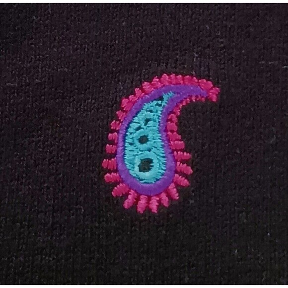 Etoile Isabel Marant Blk Cardigan Ht Pink Turquoise Paisley Sz S Made Hong Kong - Picture 3 of 5